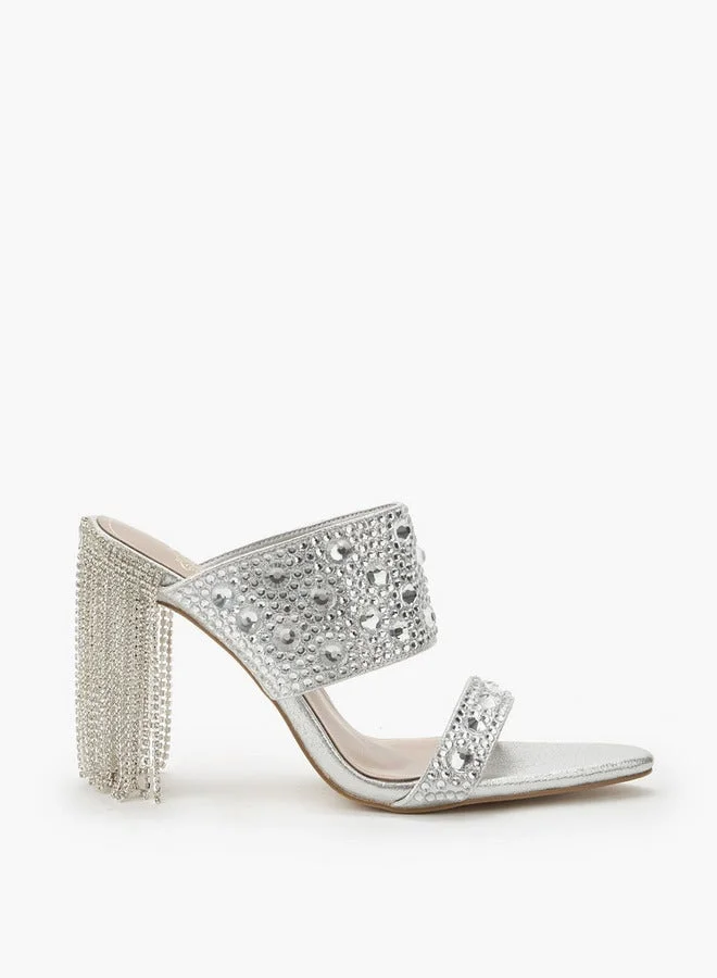 سيليست صنادل نسائية بكعب خنجر مزخرف